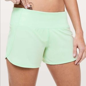 🍋Lululemon Run Times Short II Misty Mint Green